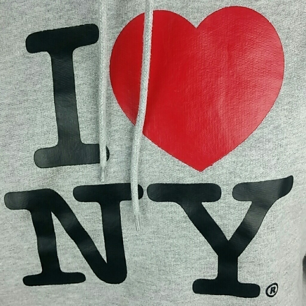 I LOVE NY l Pullover graphic hoodie M EUC - Picture 2 of 8